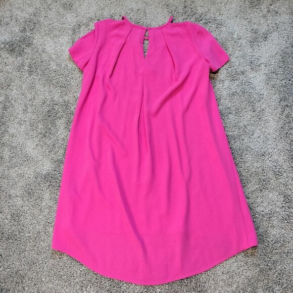 Trina Turk Flowy Hot Pink Keyhole Pink High Low Floramaria Dress Sz 6 - Picture 3 of 7